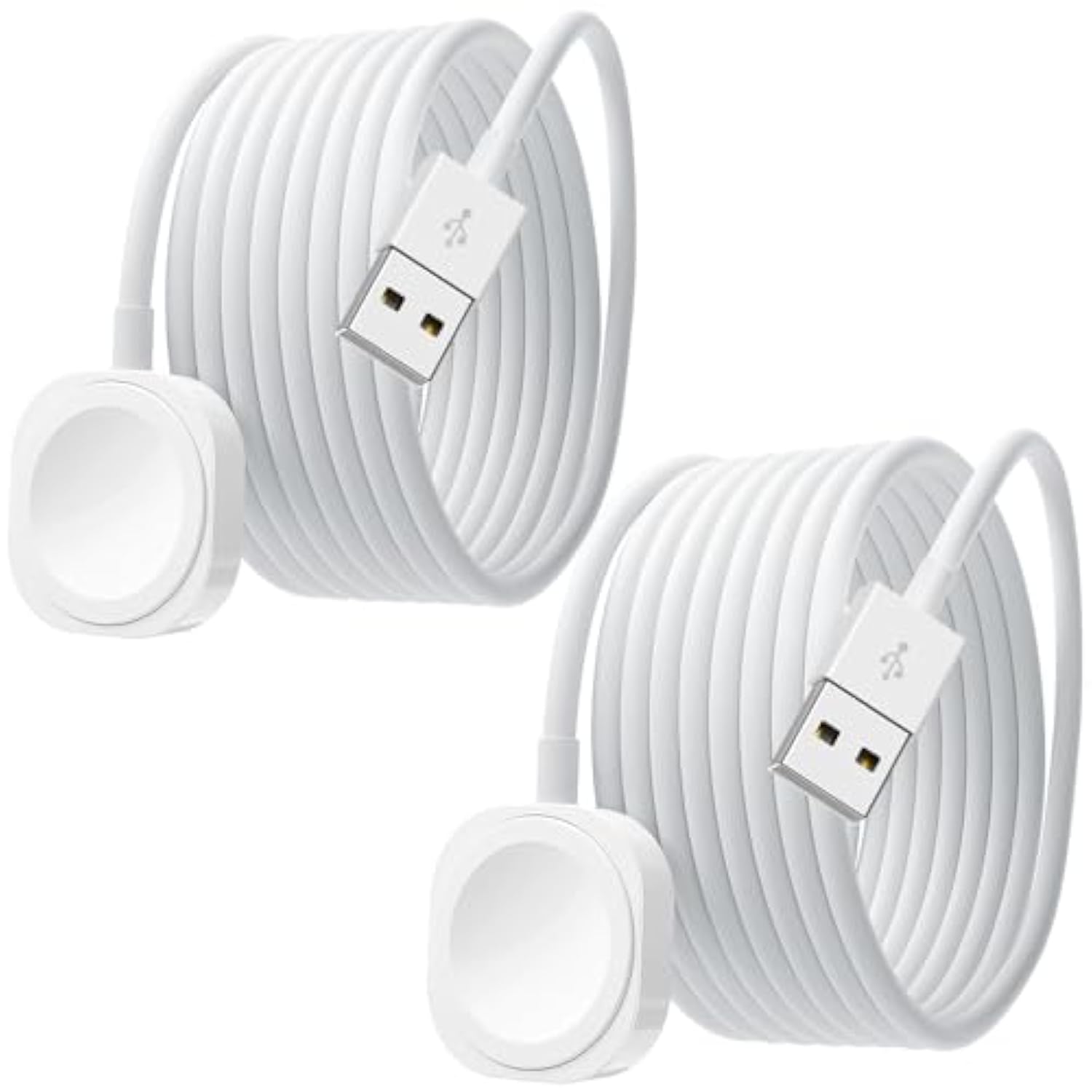 For Apple Watch Charger Usb Magnetic Iwatch Charger Fast Charging Portable Compatible With Iwatch Ultra2/Ultra/Series 9/8/7/6/Se/Se2/5/4/3/2/1-3.3Ft/1M, White