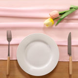 Blush Pink Chiffon Table Runner Easter Spring Boho Rustic 10Ft 29X120 Inches Wedding Centerpiece Runner Decor Sheer Bridal Shower Birthday Party Decorations