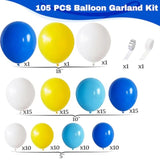 Royal Blue & Yellow Balloon Garland Kit: 105-Piece Party Decor