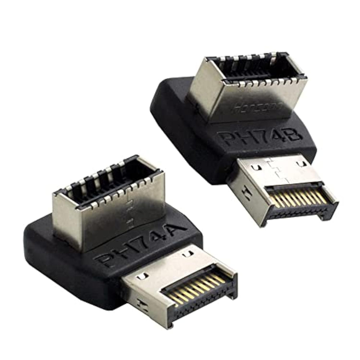 2Pcs Overmold Usb 3.1 Front Panel Header Male To Female Type-E Motherboard Ext