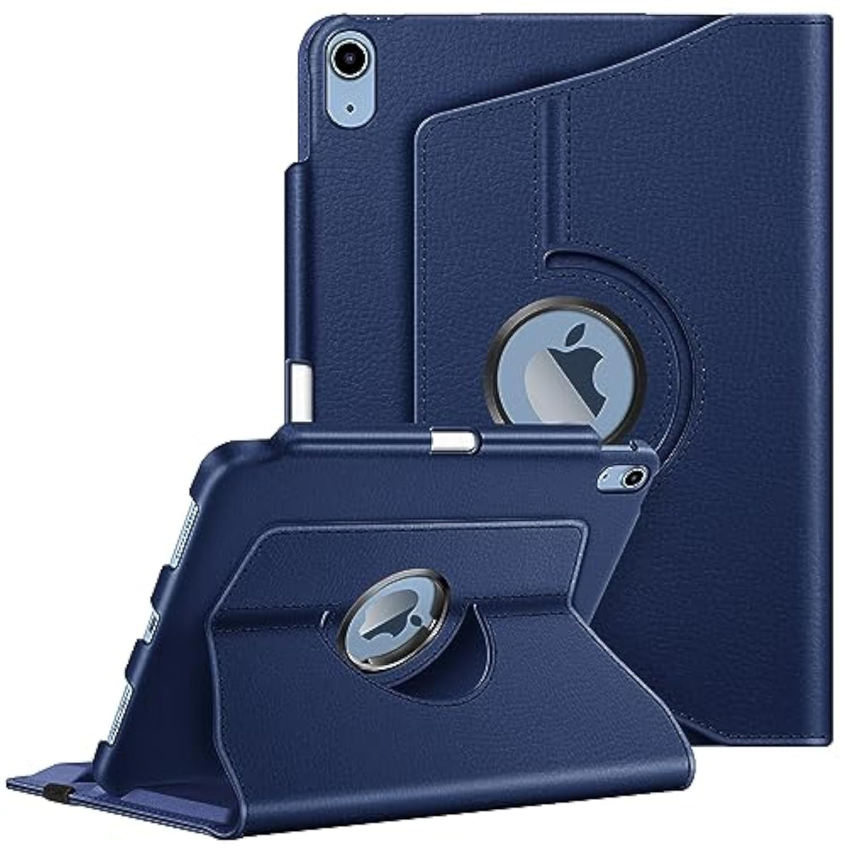 Fintie Rotating Case For (A16) 11Th Generation 11 Inch (2025), 10Th Generation 10.9 Inch (2022) - [Built-In Pencil Holder] 360 Degree Rotating Protective Stand Cover, Navy