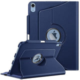 Fintie Rotating Case For (A16) 11Th Generation 11 Inch (2025), 10Th Generation 10.9 Inch (2022) - [Built-In Pencil Holder] 360 Degree Rotating Protective Stand Cover, Navy