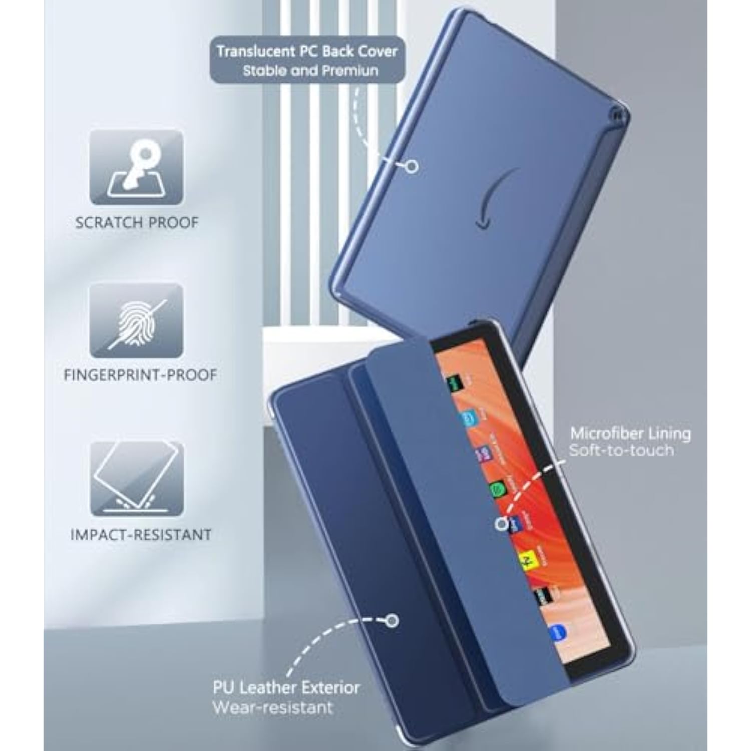 MoKo for All-New Amazon Kindle Fire HD 10 Tablet Case (13th Generation, 2023 R