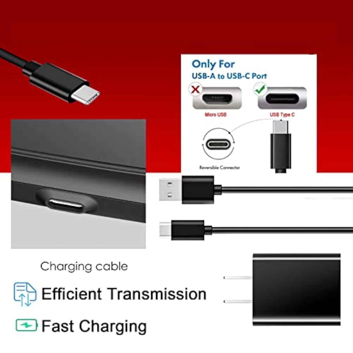 Wall Charger For Samsung Smart Tv Remote Control Replacement Usb C Charging Ca