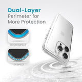 Speck MagSafe Case for iPhone 15 Pro - Drop & Camera Protection, Clear Phone Case, Wireless Charging Compatible, Fits All 6.1 Inch Models - Clear/Clear