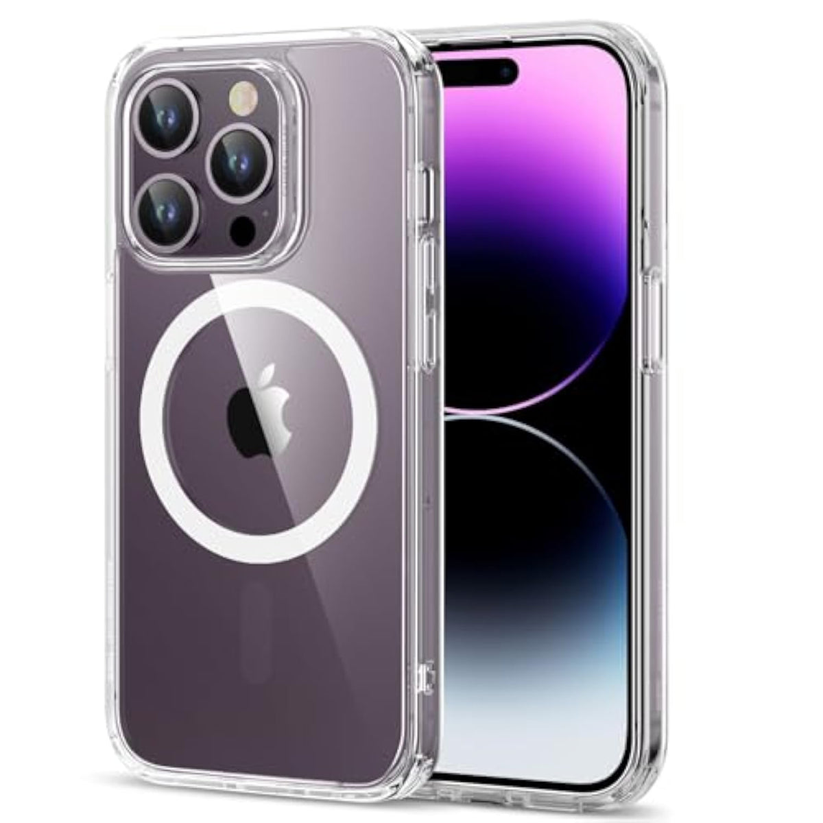 Esr For Iphone 14 Pro Case, Compatible With Magsafe, Shockproof -Grade Protection, Yellowing Resistant, Magnetic Phone Case For Iphone 14 Pro, Classic Hybrid Case (Halolock), Clear