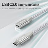Usb C Extension Cable For Magsafe Charger : 2Pack 6Ft Type C 2.0 Female To Mal