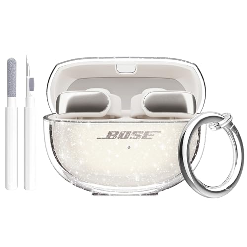 for Bose Ultra Open Earbuds Case Glitter,Cute Sparkle Bling for Bose Ultra Open Case Cover 2024,Soft TPU Cover for Bose Open Ear Earbuds Accessories