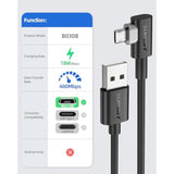Right Angle Micro Usb Cable 3Ft [2 Pack], 18W 90 Degree Micro Usb Cable Fast Charging Usb 2.0 Data Sync Compatible For Samsung Galaxy S7 Edge S6 S5, Moto E6 5 4, Lg-Black