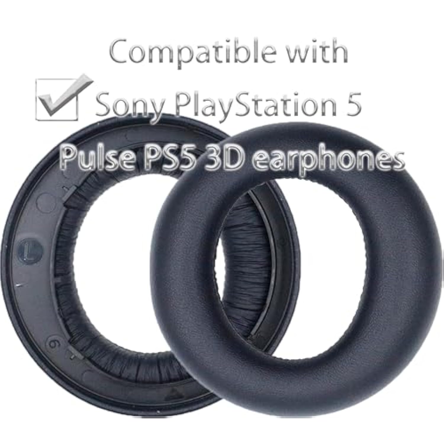 Replacement Ear Pads Compatible With Sony Playstation 5 Pulse Ps5 3D Wireless Headphones, Replacement Ear Pads Made Of Protein Leather And Memory Foam (Black)