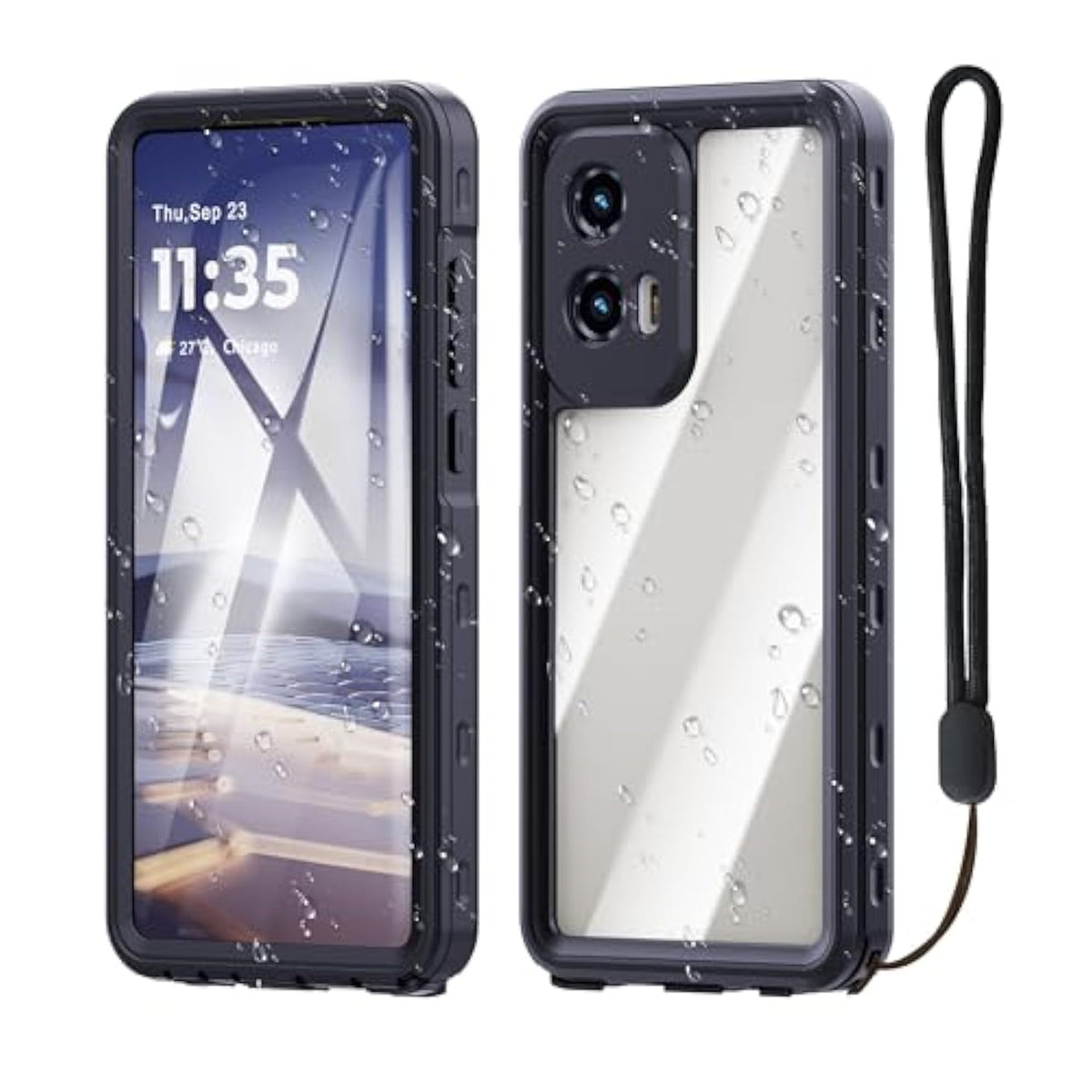 For Moto G Stylus 5G 2024 Case Waterproof Ip68 Certified Dustproof Shockproof Built-In Screen Protector Full Body Protective Cover For Motorola G Stylus 5G Black