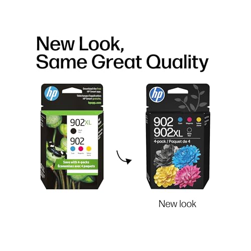 902 Black, Cyan, Magenta, Yellow Ink Cartridge (Black Xl + Cmy)
