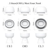3 Pairs Replacement Ear Tips For Airpods Pro 2Nd And Airpods Pro Generation With Portable Storage Box, Noise Reduction Hole & Built-In Dust Guard Screen, Silicone Ear Tips For Airpods Pro(White, S)