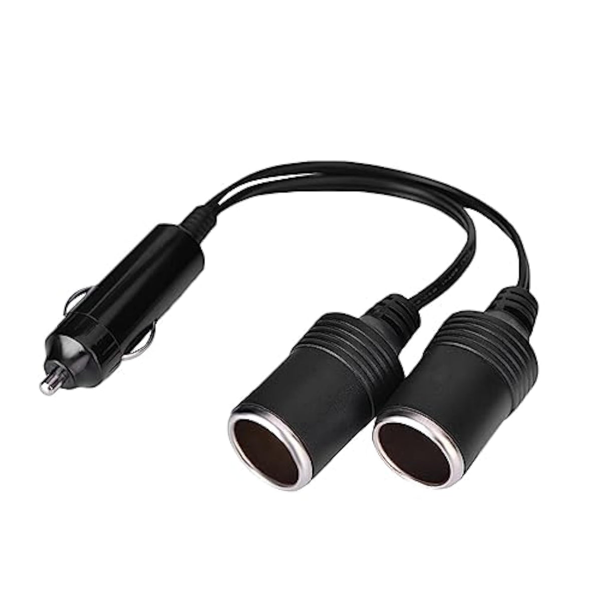 Dual Double Socket 12V Car Cigarette Lighter Adapter Car Cigarette Lighter Splitter 13×9×5 12V 24V Car Charger Plug Male To 2-Way Female Cigarette Socket Extension Cord Cable