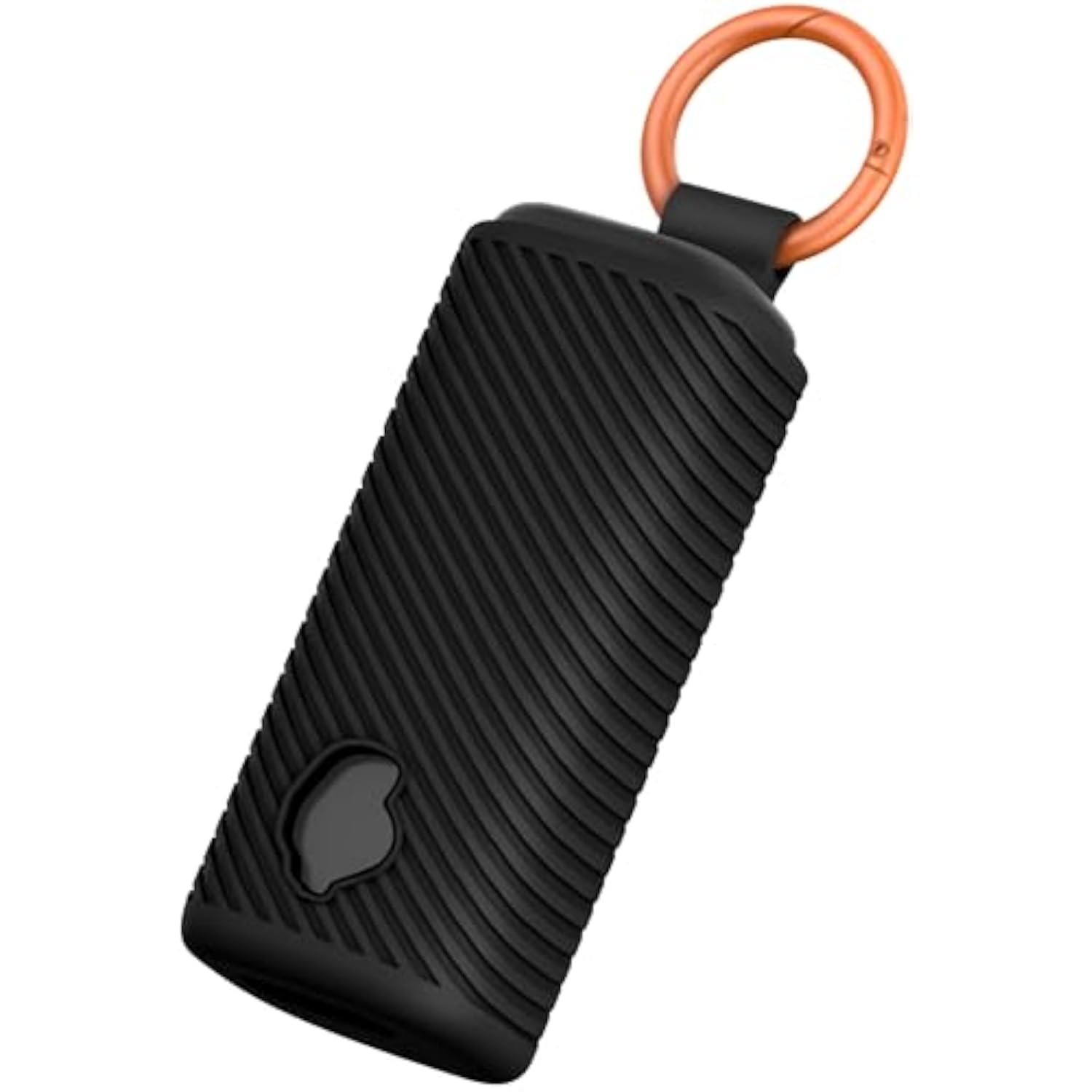 Silicone Protective Case for Skullcandy Dime Evo Earbuds with Carabiner Attachment, Black