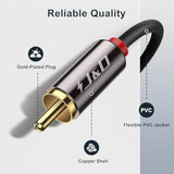 Rca Cable, (2 Pack) Gold-Plated Rca Audio Cables, Copper Shell 2Rca Male To 2Rca Male Stereo Audio Cable, 3 Feet