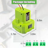 2 Pack Power Wheel Adapter For Ryobi 18V Battery Dock Battery Adapter With Fuse And Wire Terminal,14 Gauge Wire Power Convertor For Rc Car, Robotics,Diy Use