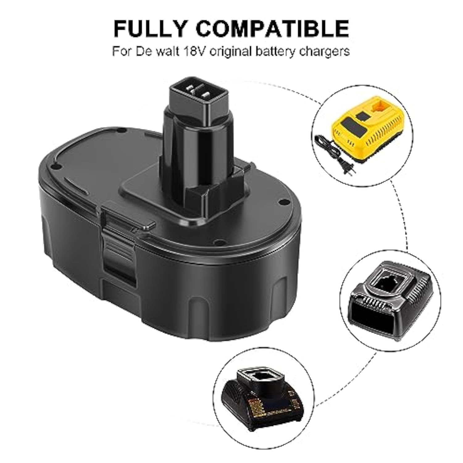 2-Pack 4.5Ah Replacement Battery For Dewalt 18V Xrp Battery Compatible For Dewalt 18V Battery Dc9096 Dc9098 Dc9099 Dw9095 Dw9096 Dw9098 De9039 Cordless Power Tools