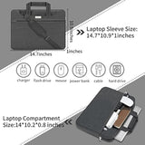 14 Inch Laptop Sleeve Bag Compatible With Apple Macbook Air 13In M3/Macbook Pro 14In M3 Max/Hp/Dell/Lenovo/Samsung/Asus,Travel Laptop Shoulder Bag,Black