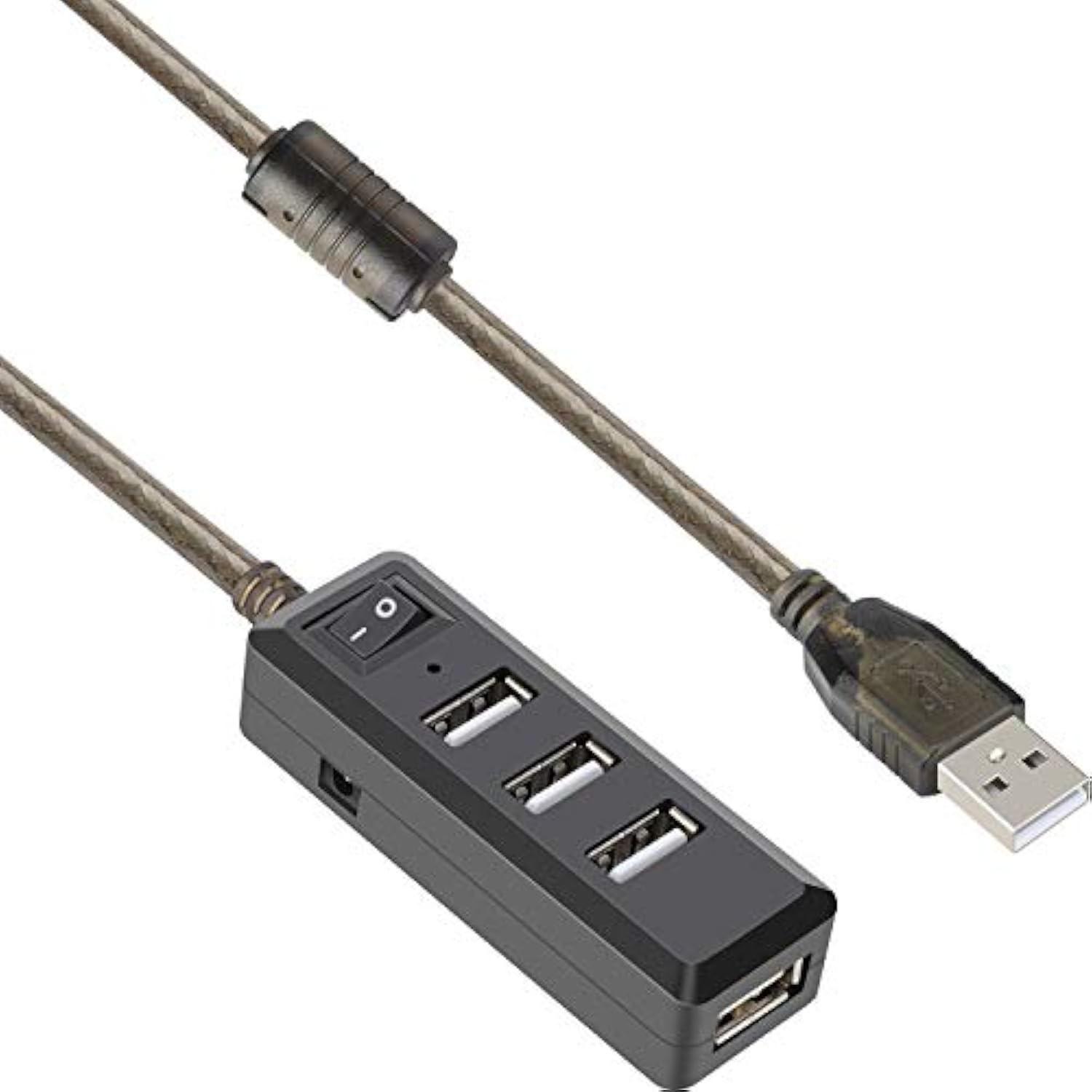 Usb 2.0 Hub 4 Port With 5V Power Adapter Usb Data Hub Extended Cable Compatibl