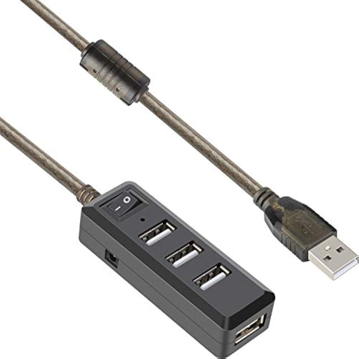 Usb 2.0 Hub 4 Port With 5V Power Adapter Usb Data Hub Extended Cable Compatibl