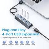 Usb 3.0 Hub 4-Port Usb A Splitter Ultra-Slim Usb Data Hub Portable Usb Port Ex