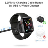 [Apple Mfi Certified] Apple Watch Charger, Magnetic Iwatch Charger 3.3Ft Fast Charging Cable Usb A Wall Plug Adapter For Apple Watch Series Se/Se2/9/8/7/6/5/4/3/2/1 (White)