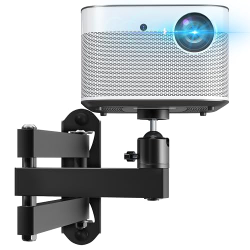 Foldable Projector Wall Mount,Ceiling Wall Projector Mount,Universal Heavy Duty 11LBS Mount for 1/4" Screw Size,360 Degrees Rotation