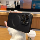 Magnetic Case For Iphone 14 Pro Max Phone Case Accossories With Full Camera Len Protector Durable Silicone Slim Shockproof Cute Cellphone Cover For Iphone 14 Pro Max -6.7'' Black