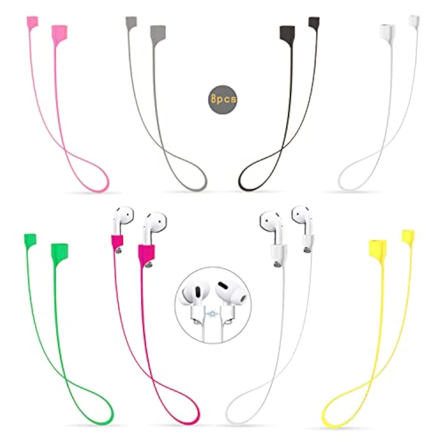Airpods Strap Magnetic Anti-Lost Leash Sports String Earphone Lanyard ...