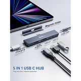 Ipad Pro Usb C Hub Multiport Adapter - Usbc Hub 5 In 1 With 100W Pd, 4K 60Hz H
