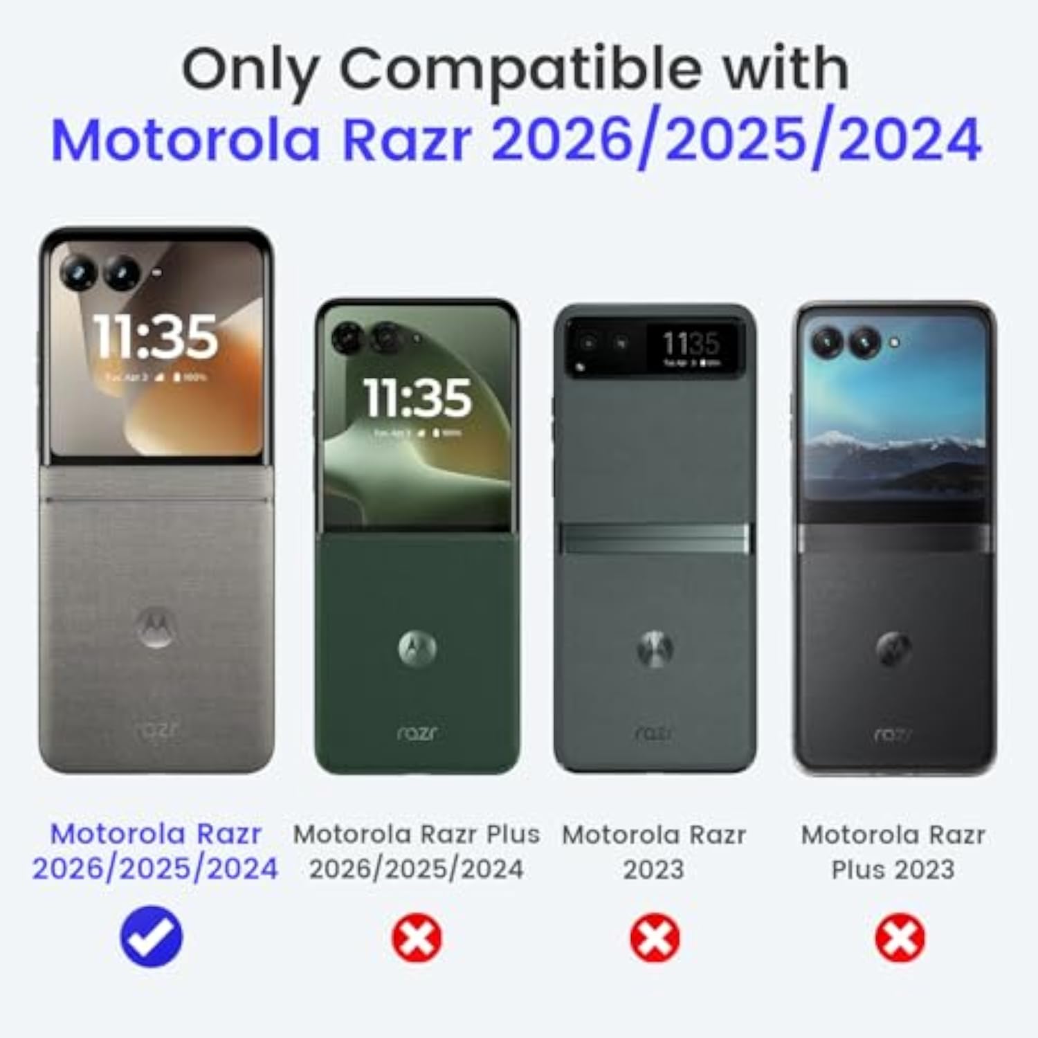 Motorola Razr 2026/2025/2024 Phone Case with Screen Protector, Black Cube Design