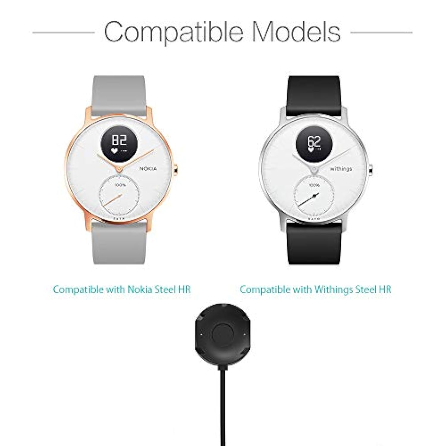 Charger Compatible With Withings Steel Hr | Nokia Steel Hr - 1M