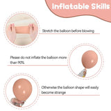 120-Pc Rose Gold & Black Balloon Garland Kit Metallic, Confetti & Star Foils