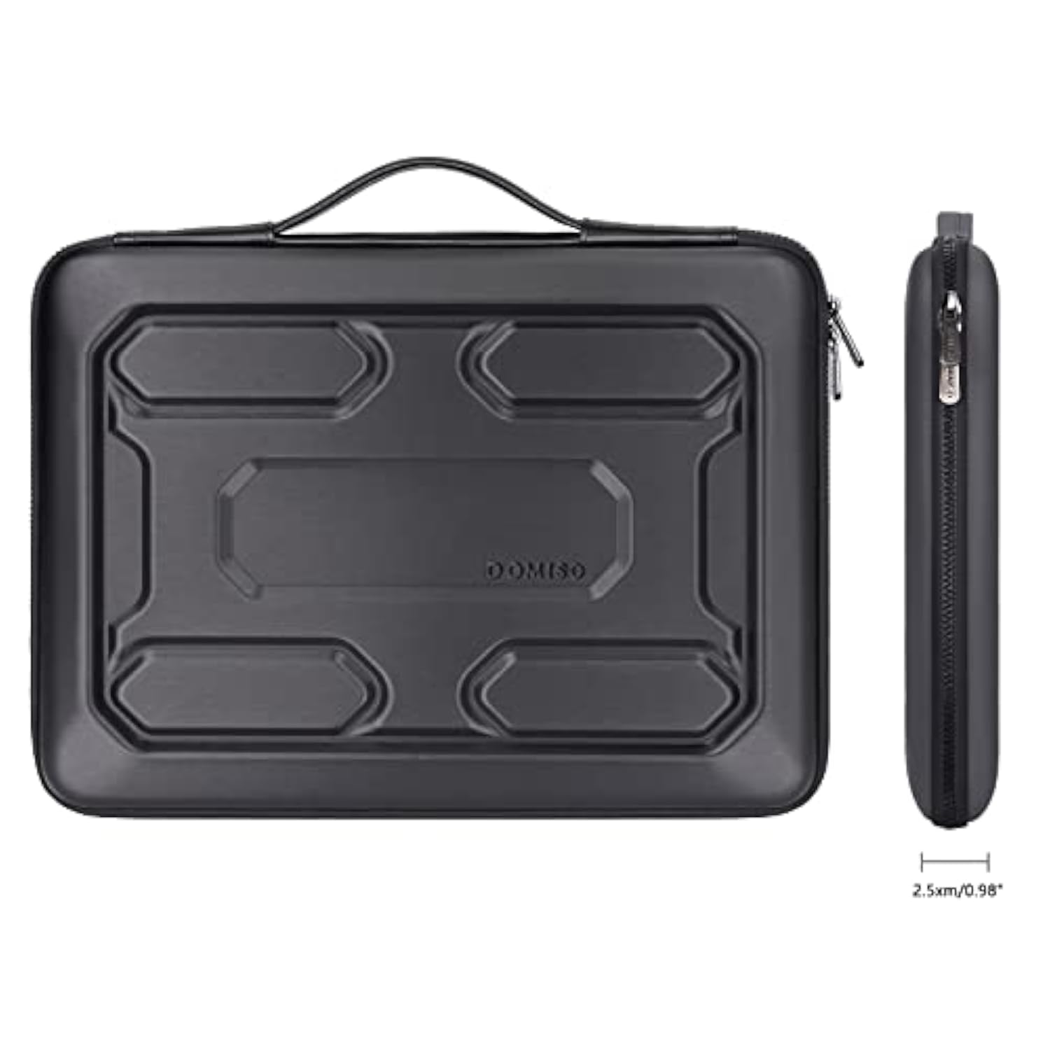 13.3 Inch Laptop Sleeve With Handle Shockproof Computer Bag Waterproof Eva Protective Carrying Case For 13-13.3 Inch Notebooks/13 Macbook Air/Macbook Pro Retina/Dell Xps 13/Samsung/Hp, Black
