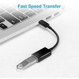 Usb C To Usb Adapter [2 Pack],Type-C Otg Cable Type C Male To Usb A Female Usb To Usbc-C Adapter Compatible With Macbook Pro/Air Ipad Pro 2022 2021 2020, Galaxy S23 S22 Ultra Note 10 S9 S8 (Black)