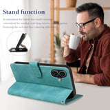 RFID Blocking for iPhone 17 Wallet Case 6.3" Card Holder Green