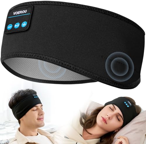 Sleep Headphones Bluetooth 5.4 Headband, Breathable Sports Headband Sleeping Headphones Eye Mask Music Earbuds, Perfect For Sleep Exercises Workout Yoga Travel, Cool Tech Gadgets Gifts For Men