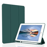Case For 10.2 2021/2020/2019, Smart Lightweight Trifold Stand Cover, Auto Sleep/Wake Soft Tpu Pencil Holder Case For 10.2 Inch 9Th/8Th/7Th Generation - Dark Green