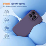 Designed For 14 Pro Max Phone Case With Screen Protector,[Upgraded Enhanced Camera Protection],Shockproof Liquid Silicone Case With Microfiber Lining,6.7 Inch(Dark Purple)