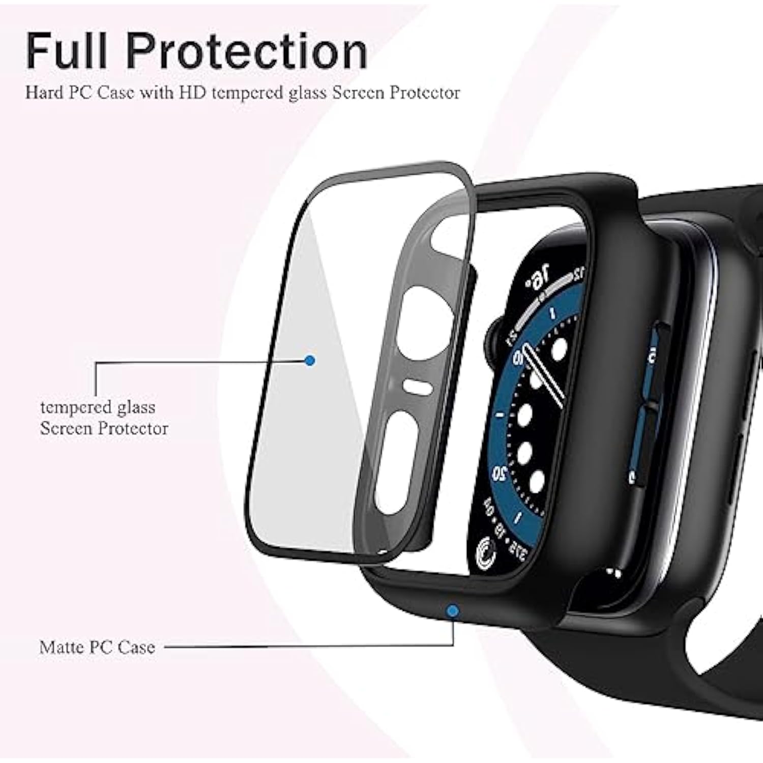 Screen Protector Compatible With 41Mm Apple Watch Series 7, 8, 9 - 12 Pack Tempered Glass, Full Scratch-Resistant Protective Cover Bumper