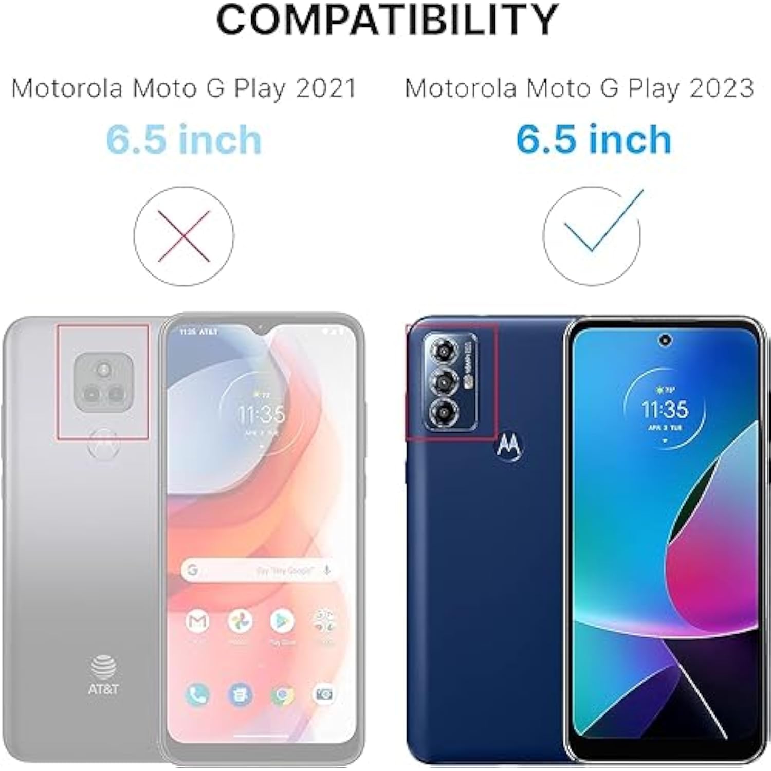 Inskin Screen Protector for Motorola Moto G Play (6.5 inch, 2023) - Ultimate 2+2 Set with Camera Lens Guard and Auto Alignment Tray - Ultra HD, Fingerprint ID and Case Compatible