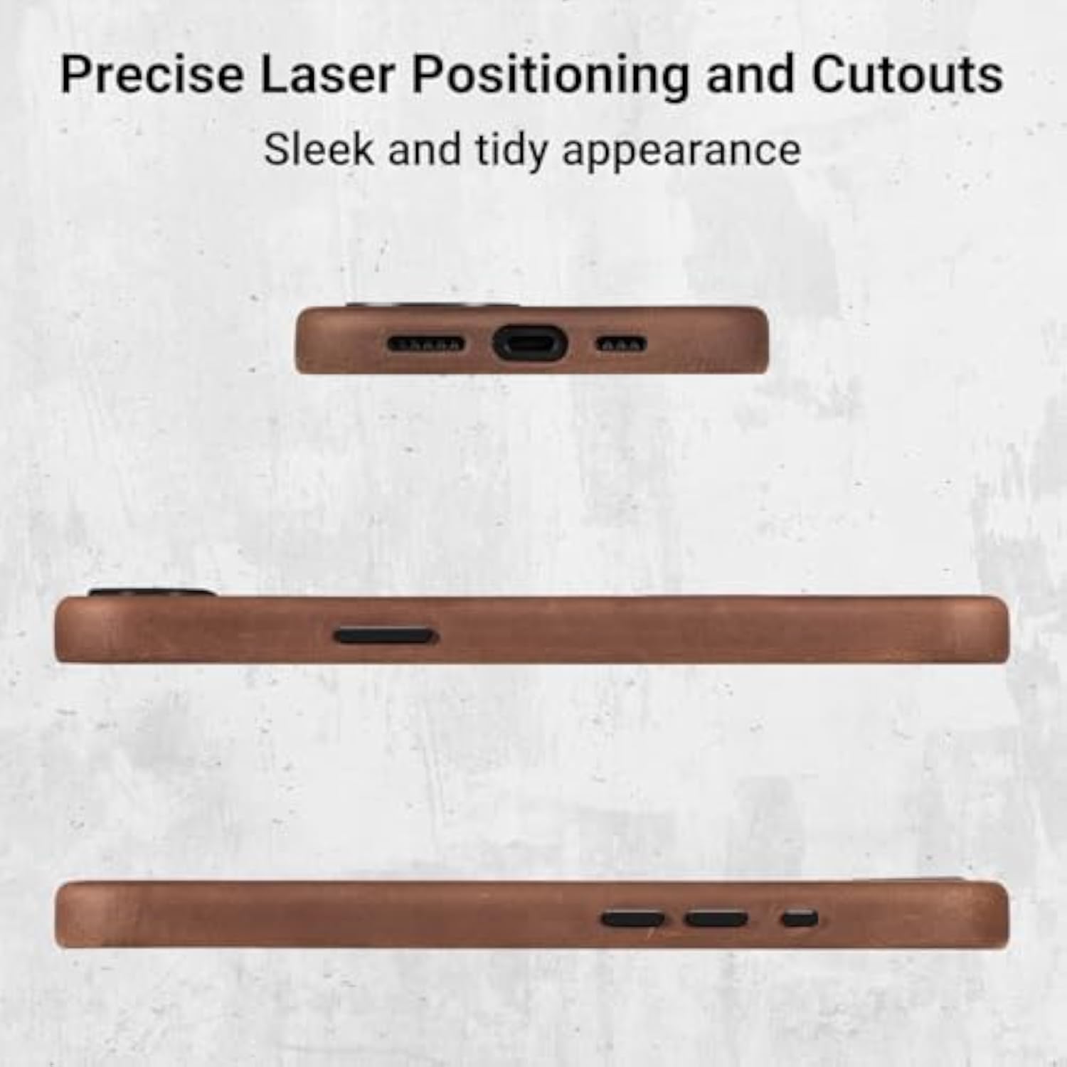 Vintage Brown Leather Case for iPhone 16e/iPhone 17e, Crazy Horse Leather Crafted Phone Case