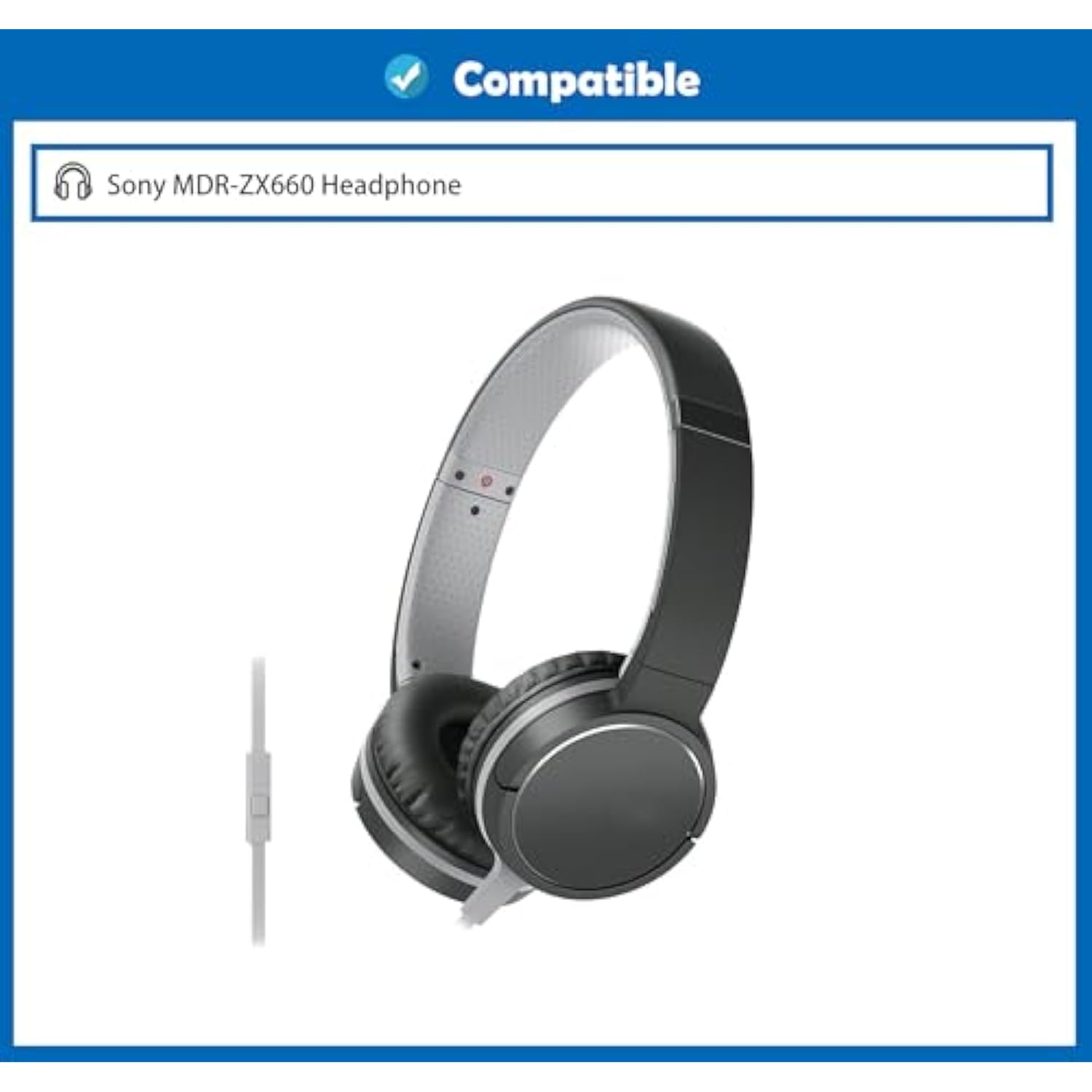 Soft Replacement Earpads Cushion Compatible With Sony Mdr-Zx660 Mdr Zx600 Headphones Ear Pads With Comfortable Fabric And Memory Foam