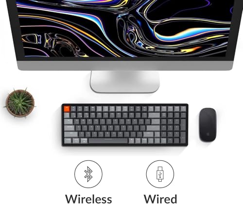 K4 Bluetooth Wireless Mechanical Keyboard Rgb Led Backlit, Hot-Swappable Compact 100 Keys Usb Wired Computer Gaming Keyboard Aluminum Frame For Mac Windows, Gateron Brown Switch