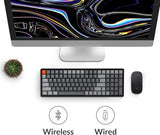 K4 Bluetooth Wireless Mechanical Keyboard Rgb Led Backlit, Hot-Swappable Compact 100 Keys Usb Wired Computer Gaming Keyboard Aluminum Frame For Mac Windows, Gateron Brown Switch