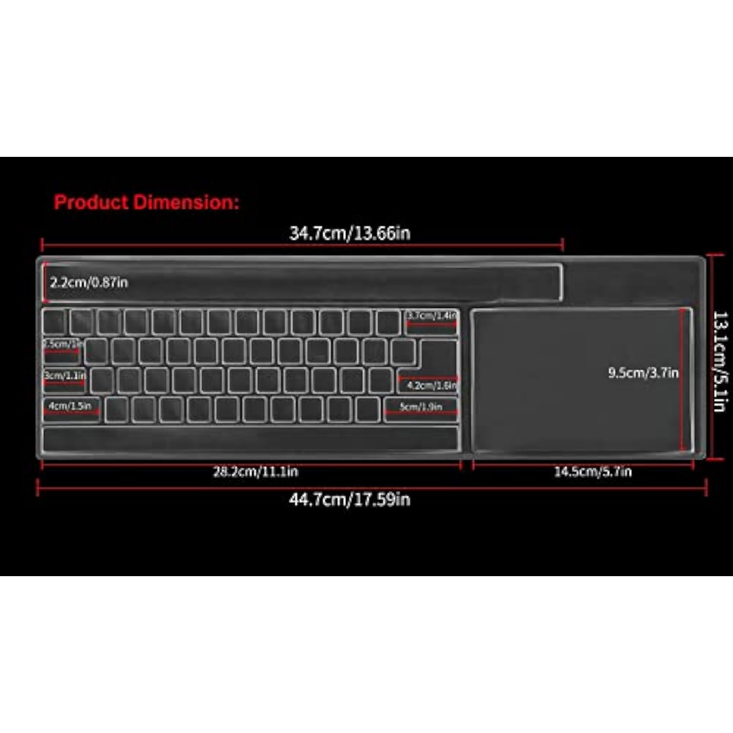 Clear Desktop Computer Keyboard Cover Skin for PC 104/107