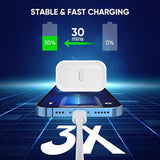 3 Pack Fast Charger Iphone,?Apple Mfi Certified?6Ft Iphone Charger Fast Charging Usb C Block Wall Adapter 6 Foot Type C To Lightning Cable For Iphone 14 Pro Max/14 Plus/13 Pro/12/12Pro/11/Xs/X,Airpods