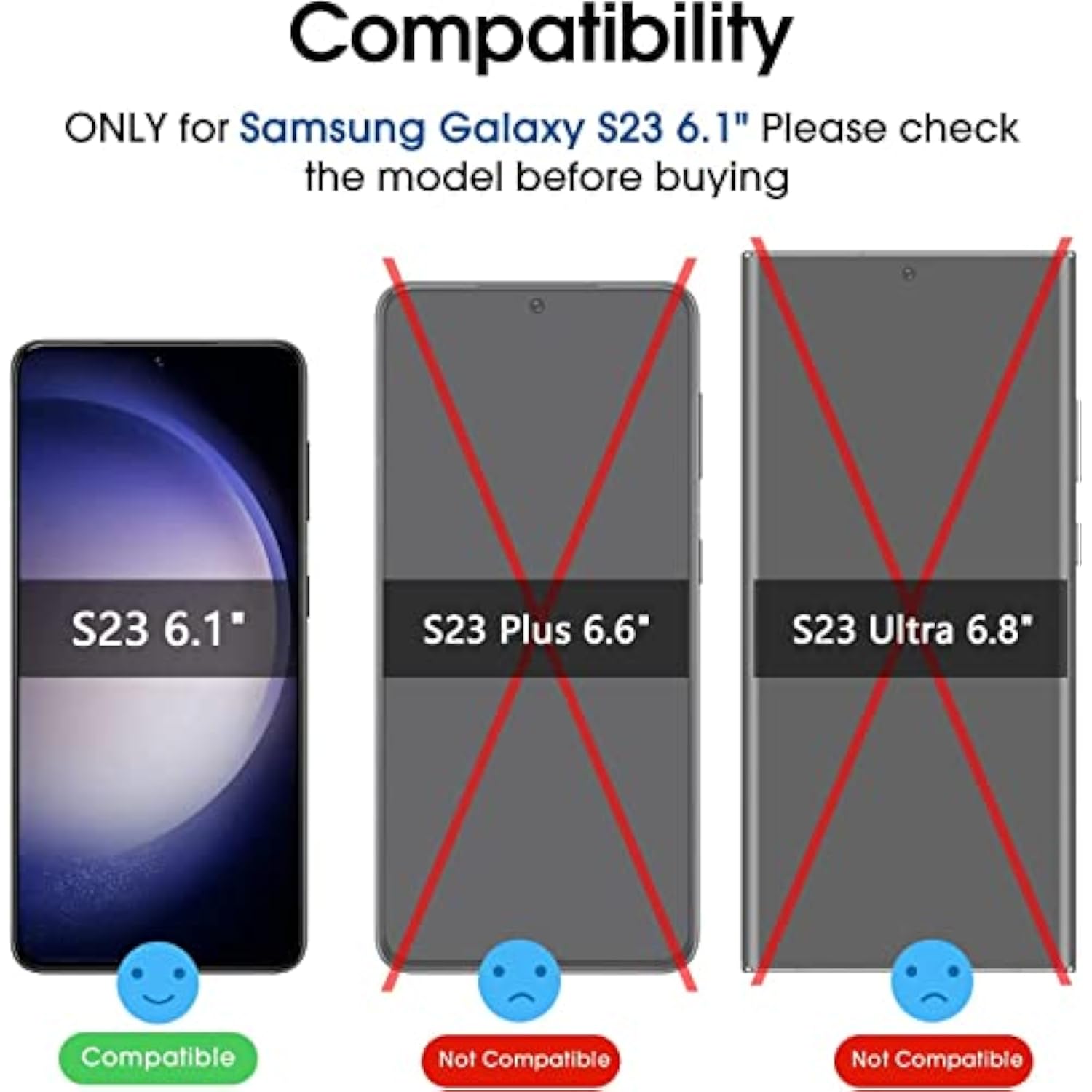 amFilm 2+2 Pack Samsung Galaxy S23 6.1'' Privacy Screen Protector with Camera Lens Protector, Anti Spy Hybrid Film, Fingerprint ID Compatible, Easy to Installation.