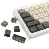 Pbt Keycaps - Xda Profile, 124 Key Retro Grey Set, Dye-Sublimated For Cherry Gateron Mx Switches 100%, 75%, 65%, 60% Mechanical Keyboards